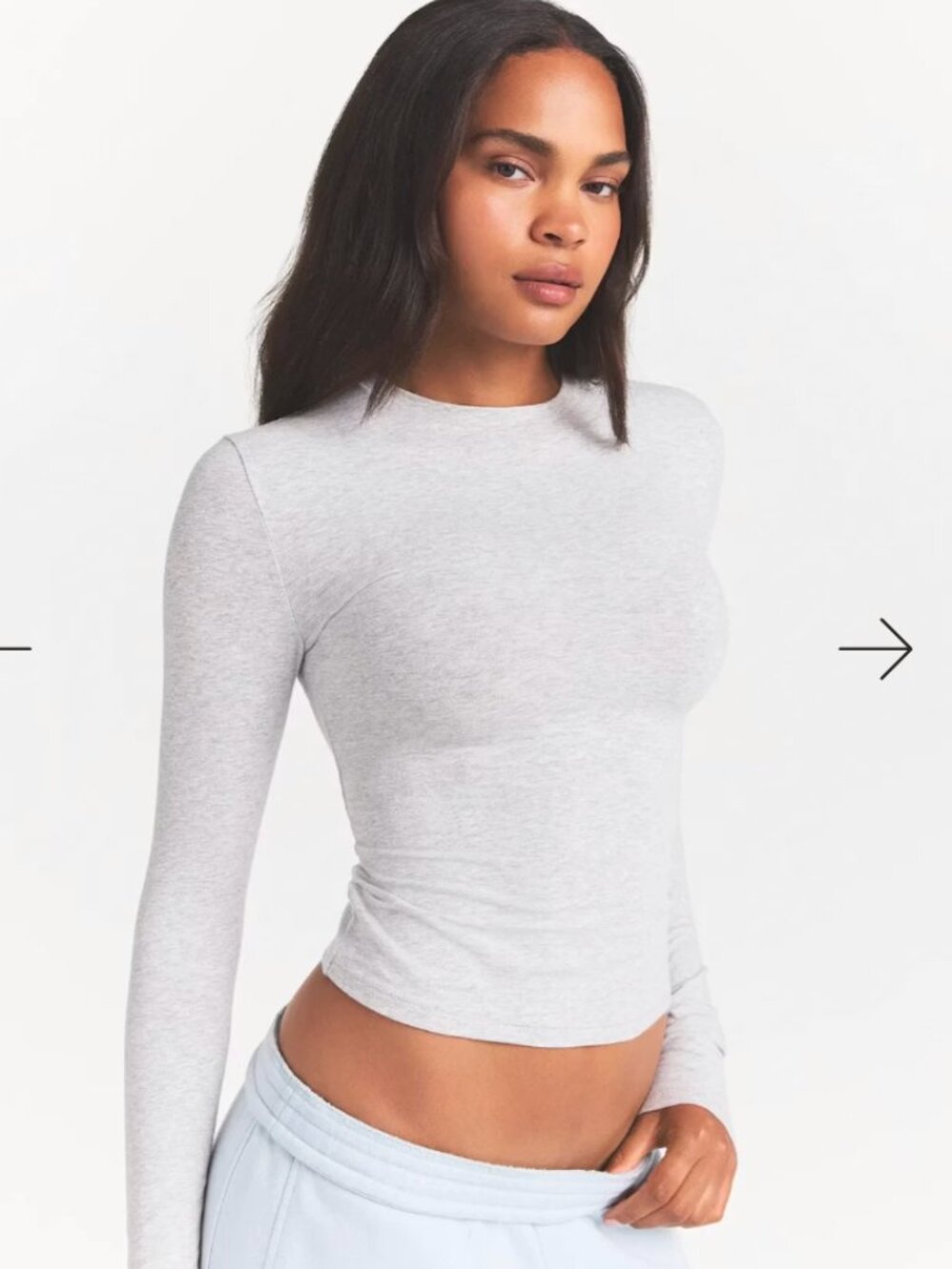 SKIMS xs long sleeve t shirt